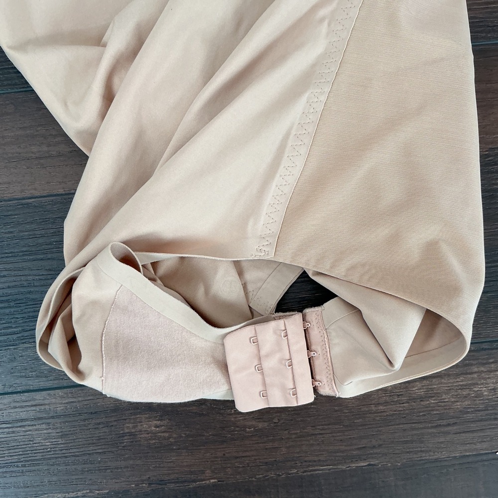 Honeylove Crossover Bodysuit Sand Beige Compression Shapewear Large Smoothing L - Picture 6 of 6